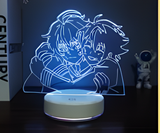3D Illuminated Art - Seraph of the End - Yuichiro and Mikaela embracing 3D Illusion LED Night Light 16 Colors