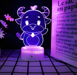 3D Illuminated Art - Journey to the West - Niu Mowang (Ox King) chibi 3D Illusion LED Night Light 16 Colors