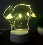 3D Illuminated Art - Pokémon - Pikachu 3D Illusion LED Night Light 16 Colors #3405