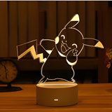 3D Illuminated Art - Pokémon - Pikachu 3D Illusion LED Night Light 16 Colors #3411