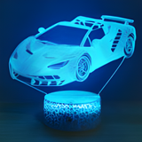 3D Illuminated Art - Lamborghini - Sports Car 3D Illusion LED Night Light 16 Colors