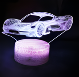 3D Illuminated Art - McLaren - Sports Car 3D Illusion LED Night Light 16 Colors