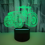 3D Illuminated Art - Tractor 3D Illusion LED Night Light 16 Colors