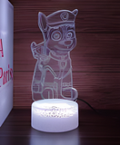 3D Illuminated Art - Paw Patrol - Chase 3D Illusion LED Night Light 16 Colors