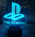 3D Illuminated Art - PlayStation - PlayStation Logo 3D Illusion LED Night Light 16 Colors #3719