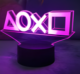 3D Illuminated Art - PlayStation - PS4 Icons 3D Illusion LED Night Light 16 Colors