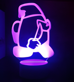 3D Illuminated Art - Among Us - Imposter with knife 3D Illusion LED Night Light 16 Colors