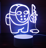 3D Illuminated Art - Among Us - Among Us Jason Voorhees 3D Illusion LED Night Light 16 Colors