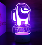 3D Illuminated Art - Among Us - Among Us character 3D Illusion LED Night Light 16 Colors #3731