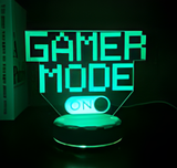 3D Illuminated Art - Gamer Mode On 3D Illusion LED Night Light 16 Colors