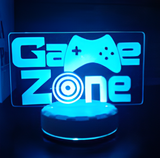 3D Illuminated Art - Game Zone with controller and target 3D Illusion LED Night Light 16 Colors