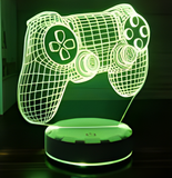 3D Illuminated Art - Game Controller 3D Illusion LED Night Light 16 Colors #3744