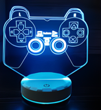 3D Illuminated Art - Gaming - Game Controller 3D Illusion LED Night Light 16 Colors