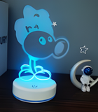3D Illuminated Art - Plants vs. Zombies - Fire Peashooter 3D Illusion LED Night Light 16 Colors