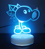 3D Illuminated Art - Plants vs. Zombies - Ice Peashooter 3D Illusion LED Night Light 16 Colors