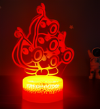 3D Illuminated Art - Plants vs. Zombies - Repeater Pea Shooter 3D Illusion LED Night Light 16 Colors