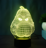 3D Illuminated Art - Plants vs. Zombies - Squash 3D Illusion LED Night Light 16 Colors