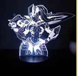 3D Illuminated Art - Honor of Kings - Hua Mulan 3D Illusion LED Night Light 16 Colors