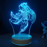 3D Illuminated Art - Genshin Impact - Raiden Shogun 3D Illusion LED Night Light 16 Colors #4123