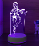 3D Illuminated Art - Genshin Impact - Xiangling 3D Illusion LED Night Light 16 Colors