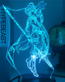 3D Illuminated Art - Genshin Impact - Xiao 3D Illusion LED Night Light 16 Colors #4136