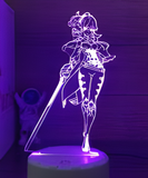 3D Illuminated Art - Genshin Impact - Eula 3D Illusion LED Night Light 16 Colors