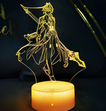 3D Illuminated Art - Genshin Impact - Zhongli 3D Illusion LED Night Light 16 Colors