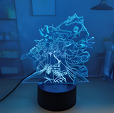 3D Illuminated Art - Genshin Impact - Arataki Itto 3D Illusion LED Night Light 16 Colors