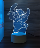 3D Illuminated Art - Disney (Lilo & Stitch) - Stitch dancing 3D Illusion LED Night Light 16 Colors