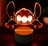 3D Illuminated Art - Disney - Stitch 3D Illusion LED Night Light 16 Colors #4210