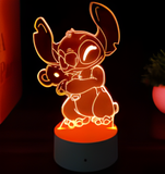 3D Illuminated Art - Disney - Stitch (holding a teddy bear) 3D Illusion LED Night Light 16 Colors