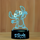 3D Illuminated Art - Disney (Lilo & Stitch) - Stitch 3D Illusion LED Night Light 16 Colors #4213