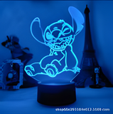 3D Illuminated Art - Disney (Lilo & Stitch) - Stitch 3D Illusion LED Night Light 16 Colors #4217