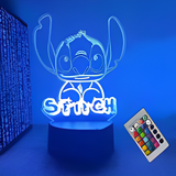 3D Illuminated Art - Lilo & Stitch - Stitch 3D Illusion LED Night Light 16 Colors #4218