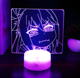 3D Illuminated Art - KonoSuba: God's Blessing on This Wonderful World! - Aqua (crying/distressed) 3D Illusion LED Night Light 16 Colors