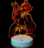 3D Illuminated Art - Genshin Impact - Xiao 3D Illusion LED Night Light 16 Colors #8203
