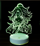 3D Illuminated Art - Genshin Impact - Xiao 3D Illusion LED Night Light 16 Colors #8204