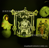 3D Illuminated Art - Genshin Impact - Scaramouche / Wanderer 3D Illusion LED Night Light 16 Colors