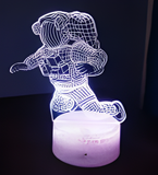 3D Illuminated Art - Floating Astronaut 3D Illusion LED Night Light 16 Colors