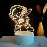 3D Illuminated Art - Dabbing Astronaut 3D Illusion LED Night Light 16 Colors