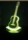 3D Illuminated Art - Guitar 3D Illusion LED Night Light 16 Colors