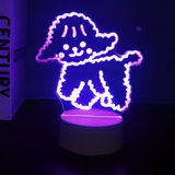 3D LED Night Light - Standing Little Dog