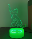 3D LED Night Light - Lucky Cat