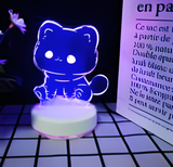 3D LED Night Light - Cartoon Cat (2)