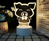 3D LED Night Light - Pig (2)