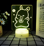 3D LED Night Light - Happy Rabbit (2)