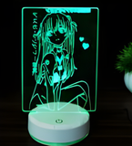 3D LED Night Light - Neon Genesis Evangelion - Asuka (2)