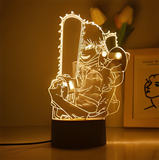 3D LED Night Light - Chainsaw Man - Denji and Pochita
