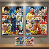 3D Lenticular Poster 12x16 - Dragon Ball - Goku, Vegeta, Frieza, Broly, Jiren