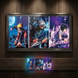 3D Lenticular Poster 12x16 - Naruto - Uzumaki, Kakashi Hatake, Sasuke Uchiha